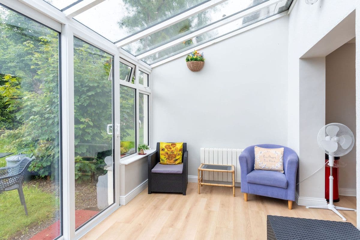Panoramic view of Blessington Lakes and Wicklow Mountains