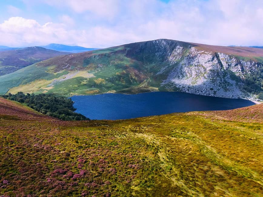 Lough Tay, the Guinness Lake, in the Wicklow Mountains