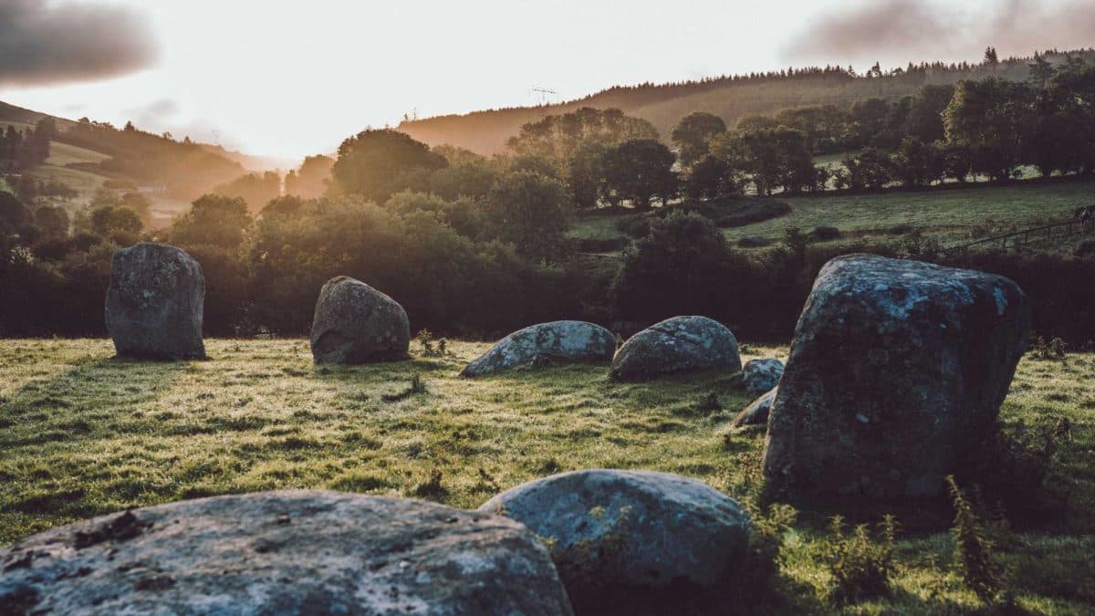 The Pipers Stones, ancient stone circle near Blessington