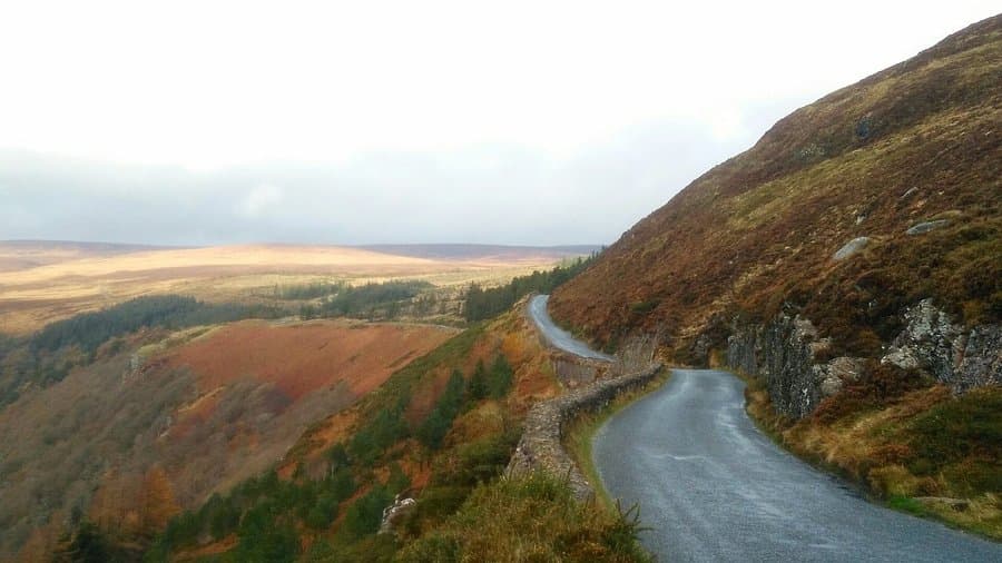 Sally Gap mountain pass in the Wicklow Mountains