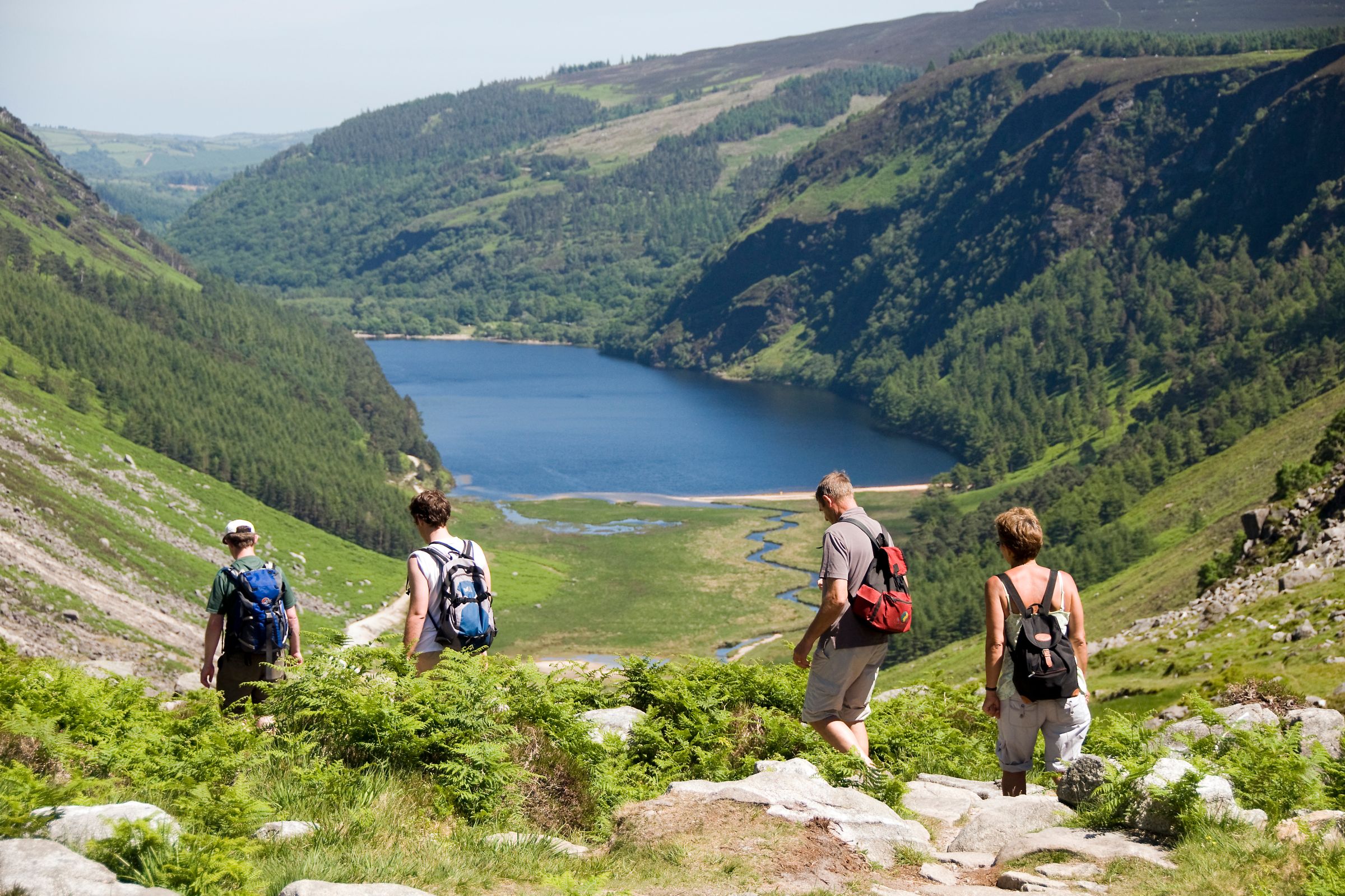 Glendalough valley and upper lake in the Wicklow Mountains