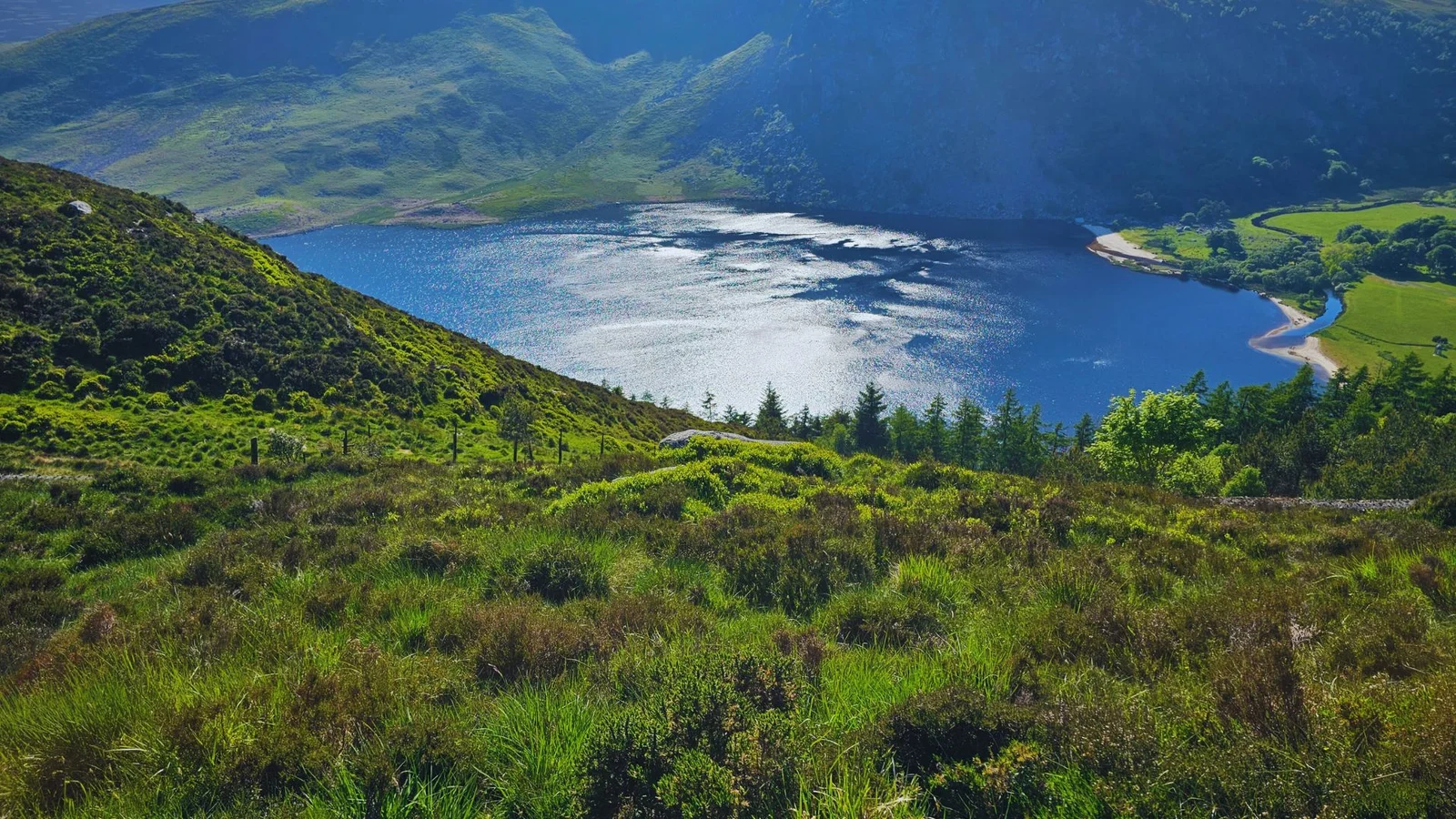 Lough Tay, the Guinness Lake, from Sally Gap in the Wicklow Mountains